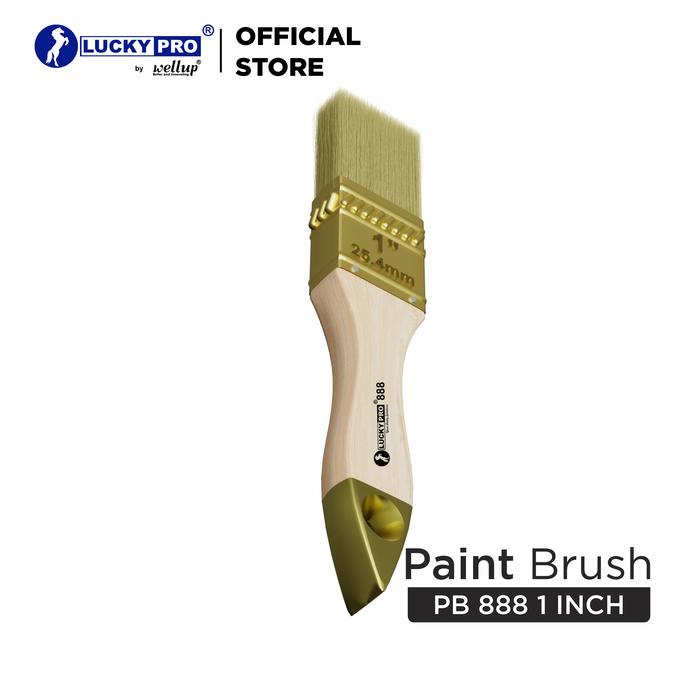 Gambar Wellup Kuas Koas Cat Gagang Kayu 1 1.5 2 2.5 3 4 5 1/2 Inch W888KC - 1 INCH dari Wellup undefined Tokopedia