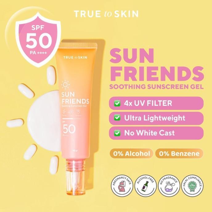 Gambar True To Skin - Sunfriends Sunscreen Gel Spf 50 Pa++++ #Gratisongkir - 15gr dari momtie store undefined Tokopedia