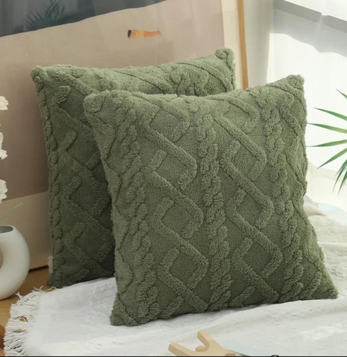 Gambar Geometric Pillow Cushion Cover / Sarung Bantal Sofa Kursi Tebal Bludru - Geometric Gren dari Et Felicel undefined Tokopedia