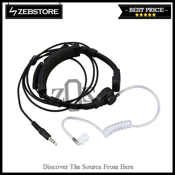 Jual Handsfree Headset Tactical Throat Mic Microphone Handphone