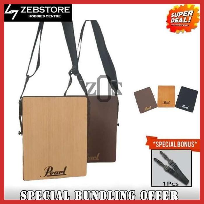 Gambar COD MINI CAJON KAHON AKUSTIK TRAVEL SIGNATURE PEARL PREMIUM BLACK SIAP KIRIM - COKLAT, PLUS STRAP dari Spediaplaza undefined Tokopedia