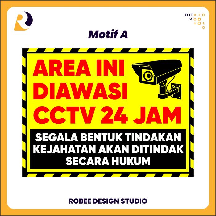 Gambar Spanduk Banner Area Ini Diawasi CCTV 24 Jam / Area ini Dipantau CCTV 24Jam - Motif A, 60x40cm dari Robee Design Studio undefined Tokopedia