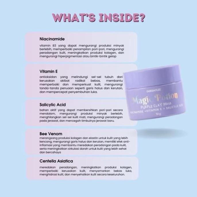 Gambar OURDAYLEE MOISTURIZER WASH OFF MASK CLAY MASK CLOUD BALANCING SILKY CREAM MOISTURIZER WATERMELON ICE ON ME WASH OFF MASK MAGIC POTION PURPLE CLAY MASK MASKER WAJAH PELEMBAB WAJAH BY OURDAYLEE - WATERMELON MASK, Ourdaylee dari Kakek Perkasa undefined 4 Tokopedia