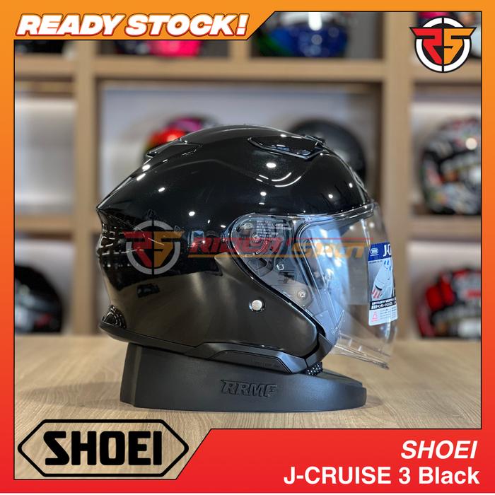 Jual Helm Motor SHOEI J-CRUISE Black Half Face Helmet Touring