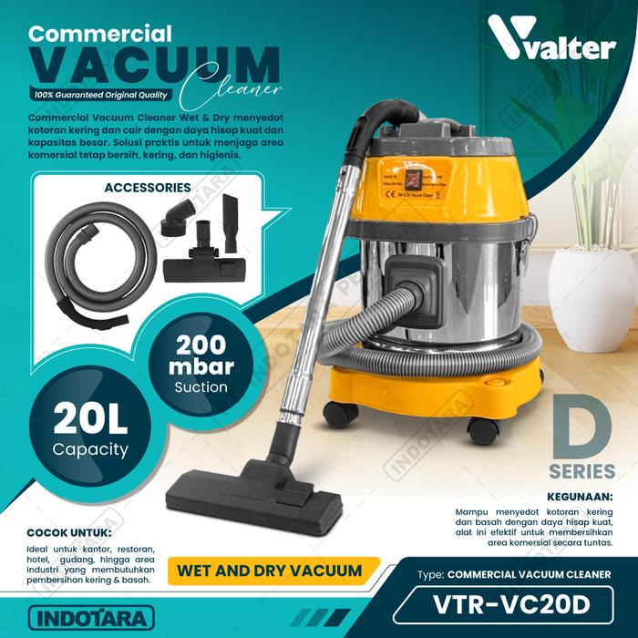 Gambar Penghisap Debu Kering Dan Basah - Valter Vacuum Cleaner - VTR-VC20D dari PT. Indotara Persada undefined 5 Tokopedia