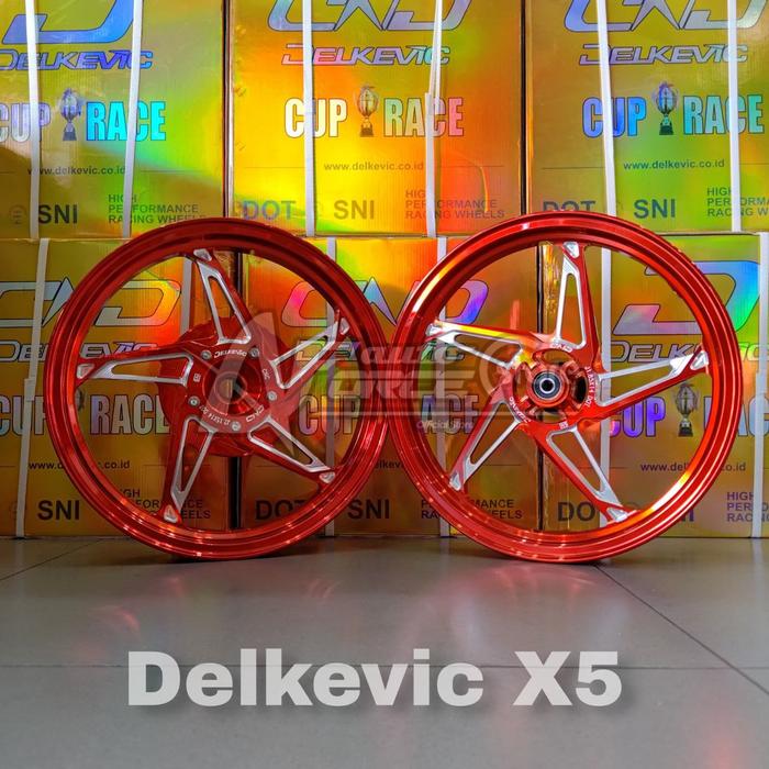 Gambar Velg Delkevic DND X5 Vario 125 150 110 Velk Racing CNC Bintang X-5 Beat Vario 110 Scoopy Genio Spacy Pelek 185 215 ring 14 Mio Sporty Smile J Original PNP - Oren, Vario125/150 dari Autoforce Store undefined Tokopedia