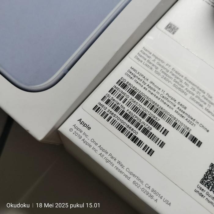 Gambar Dus Box iPhone 11 Original Copotan iBox full box - Purple dari Okudoku undefined Tokopedia