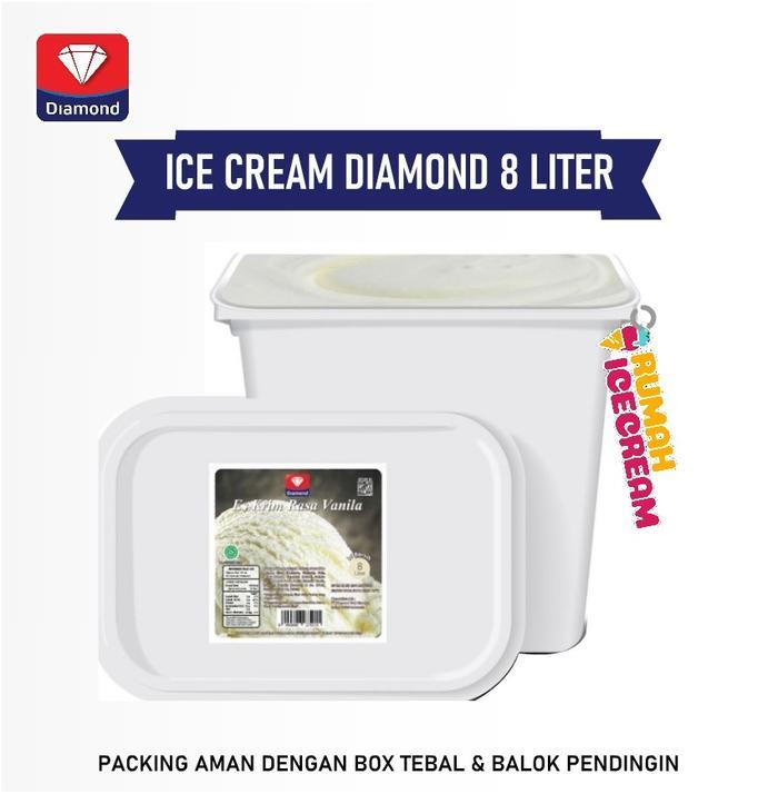 Gambar Ice Cream / Es krim Diamond 8 Liter - Vanilla dari Rumah Ice Cream Bintaro undefined Tokopedia