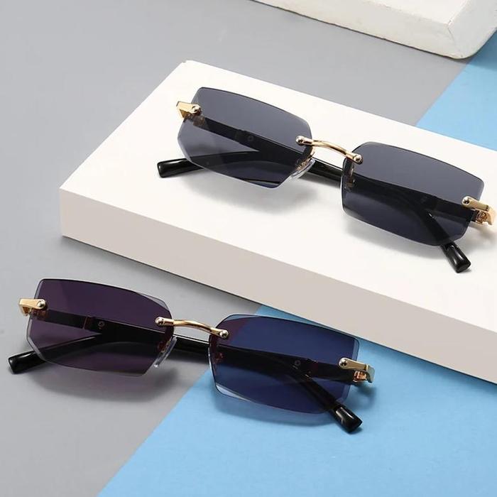 Jual Fashion Rimless Sunglasses Men Women Populare Frameless Sun