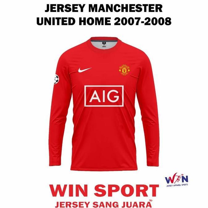 Gambar JERSEY MANCHESTER UNITED HOME 2007 2008 LENGAN PANJANG : SETELAN JERSEY SEPAK BOLA RONALDO LIGA CHAMPIONS UEFA - DESAIN FULL PRINTING, FREE CUSTOM NAMA DAN NOMOR PUNGGUNG TERSEDIA UKURAN DEWASA DAN ANAK-ANAK - ATASAN, M (ANAK) dari aphrizhalstore undefined Tokopedia