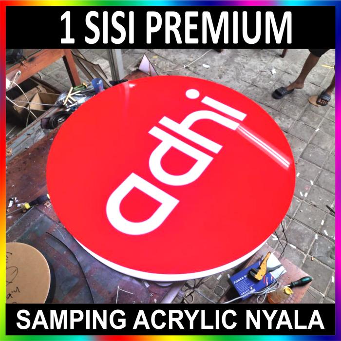 Gambar NEON BOX BULAT 2 SISI NYALA FULL ACRYLIC HIGH QUALITY + BRACKET - Premium 1 Sisi, 30 CM dari AcrylicWorks undefined Tokopedia