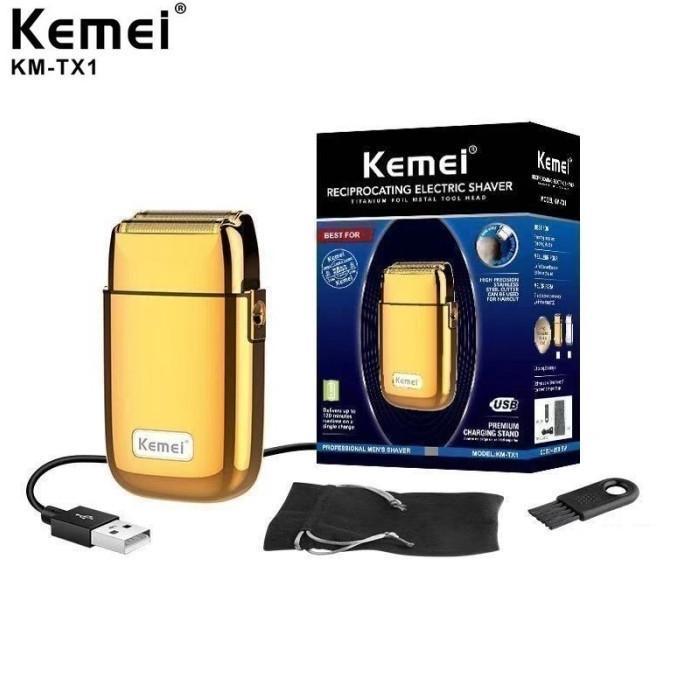 Gambar Promo / Terlaris KEMEI KM-TX1 - Reciprocating Electric Shaver Alat Cukur Kumis Jenggot Terbaik - Gold dari Nirvana Shop. undefined Tokopedia