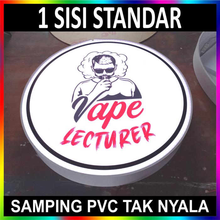 Gambar Neon Box Bulat 2 Sisi Nyala LED Full Acrylic dan PVC Premium Murah - Standar 1 Sisi, 20 CM dari AcrylicWorks undefined Tokopedia