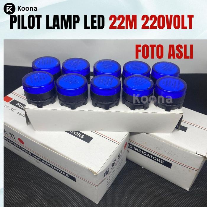 Gambar Pilot Lamp LED 22mm 220V Signal Lamp -  Lampu Indikator Signal Pilot Lamp LED  Lampu Panel - Biru dari Koona official store undefined Tokopedia