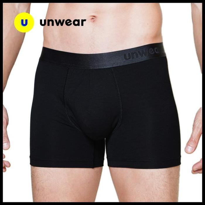 Gambar Unwear | Celana Dalam Tencel Modal Boxer Brief | Onyx Black Harga Promo - S dari rumaysa grosir undefined Tokopedia
