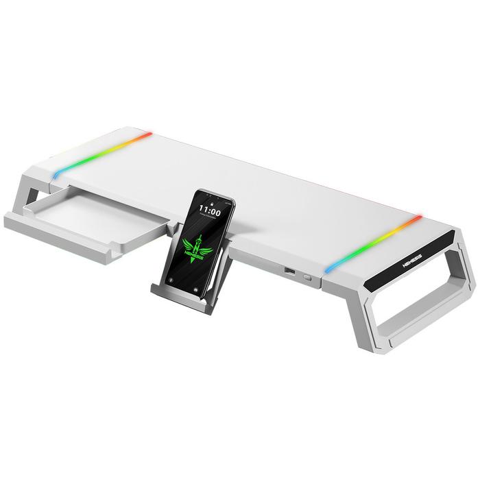 Gambar Stand Monitor Foldable RGB with Phone Holder Nemesis MYRO CR1 - Putih dari DextMall undefined Tokopedia