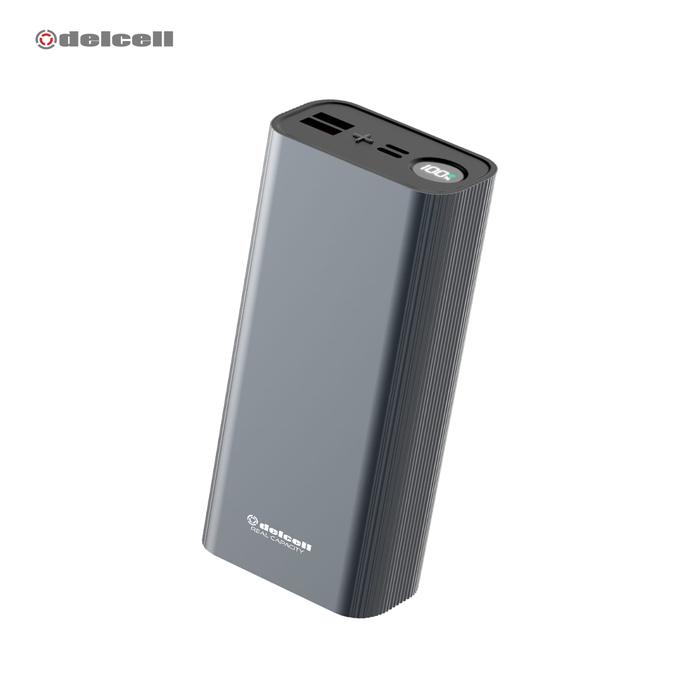 Gambar Delcell Tour Powerbank 30000mAh Fast Charging 22.5W LED Display PD +QC Fast Charging Original  - Garansi 2 Tahun - Grey dari GadgetsHp undefined Tokopedia