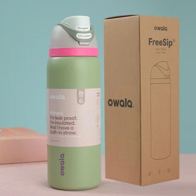 Gambar Ready Owala Bottle / Botol Owala 24Oz & 32Oz Freesip Stainless Steel | Original 100% - Neo Sage 32oz dari Dapur Keren 2 undefined Tokopedia