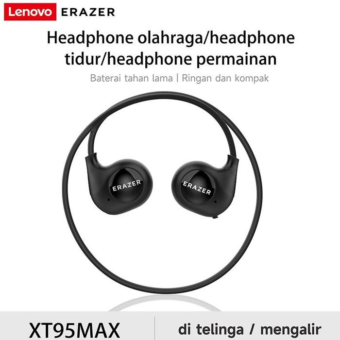Gambar 𝟭𝟬𝟬%𝗢𝗥𝗜 Lenovo ERAZER XT95MAX TWS Wireless Bluetooth 5.4 Open Ear Sport Headset Air Bone Conduction IPX7 Menggantung Telinga Olahraga Tahan air headphone Open Ear Sport Earphone Wireless HiFi Stereo dengan Mik Original Terbaik Ready - ERAZER Hitam dari Inferno Reborn undefined Tokopedia