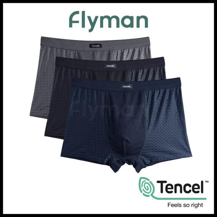 Gambar Flyman Celana Dalam Pria Boxer Tencel 3 Pcs Fm 3244 Harga Promo - XXL dari rumaysa grosir undefined Tokopedia