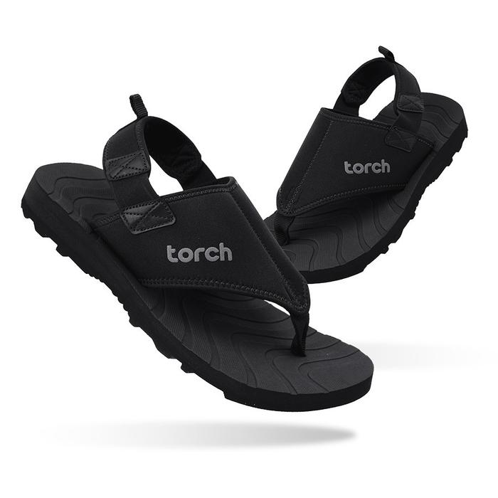 Gambar TORCH Jabal Sandal Kasual Outdoor Traveling Anti Slip Footwear Pria Wanita Mudik Lebaran - BLACK, 37 dari Torch Malang undefined Tokopedia
