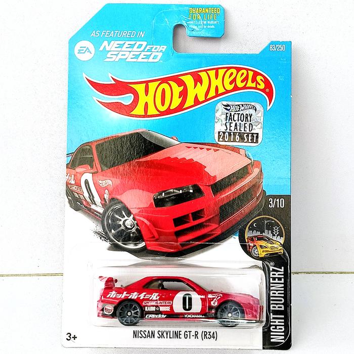 Gambar Hot Wheels HW Night Burnerz Nissan Skyline GTR R34 Red Need For Speed - US card FS2016 dari Kids Hobbies undefined Tokopedia