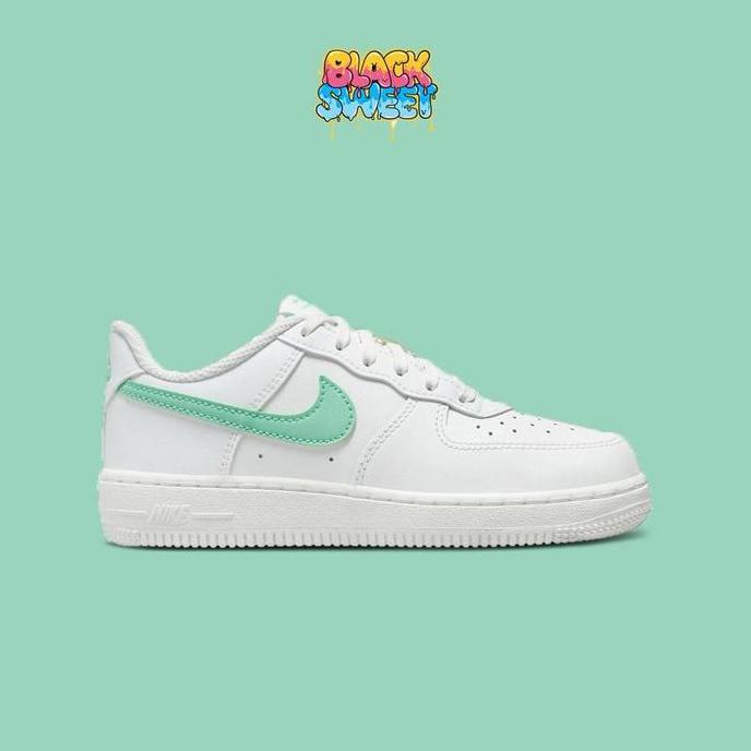 KGI SEPATU SNEAKERS ANAK NIKE AIR FORCE LOW WHITE EMERALD  (FJ3484-104) 34 di Kongo Indonesia Tokopedia - Main Image
