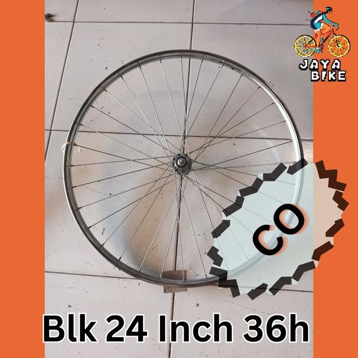 Gambar Velg/Rims Steel/Besi MURAH JADI siap PAKAI untuk Sepeda Ukuran 24 Inch - Belakang Tromol dari Jaya Bike. undefined Tokopedia