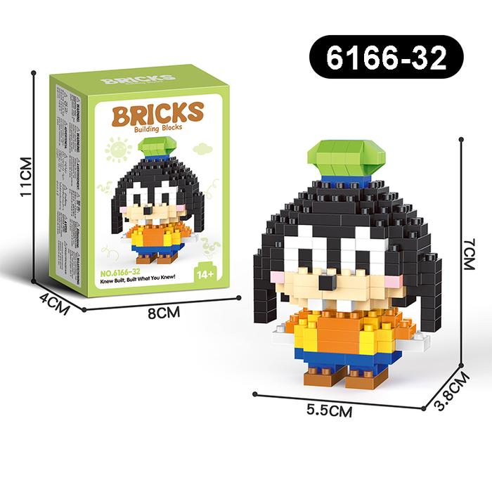 Gambar Nano Block Model Karakter Kartun Mainan Balok Edukasi Anak DIY Bricks - Goofy dari Loztoys undefined Tokopedia