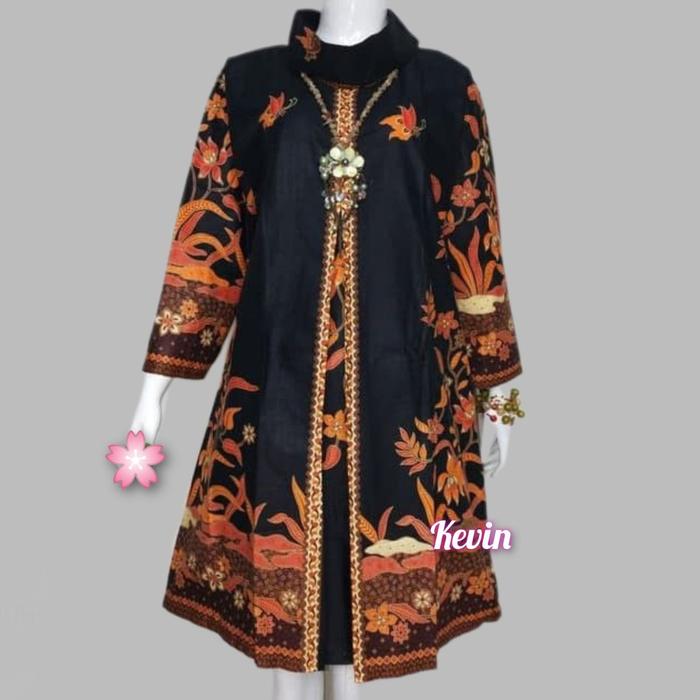 Gambar Atasan Batik Wanita Kerja - Tunik Batik - Dress Batik - Blus BKA11 - Batik, XS dari Batik Kevin undefined Tokopedia