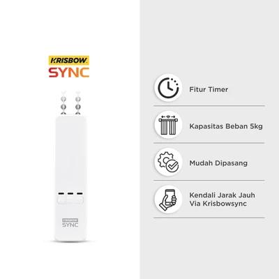 Gambar Krisbow Sync Smart Curtain Motor Roller Blind Pembuka dan penutup Gorden Tirai Otomatis Wifi dari Wafi market undefined Tokopedia