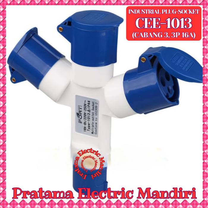 Jual FORT IP44 CEE INDUSTRIAL PLUG & SOCKET 3 CABANG 3 WAY 4 POLE 4P ...