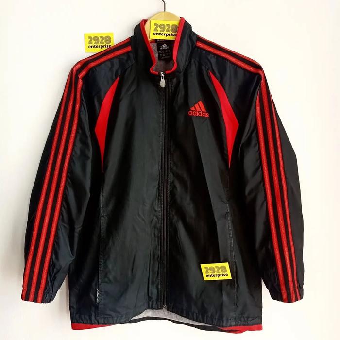 Gambar Jaket Adidas Hitam stripe Merah 004 dari JEG Tools JKT undefined Tokopedia