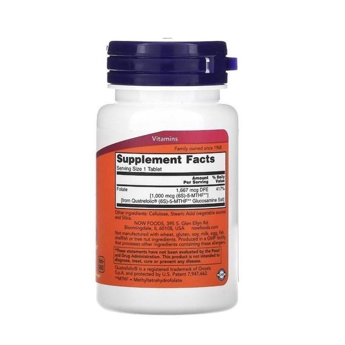 Gambar Now Foods Methyl Folate 1.000 Mcg 90 Tablets Original Product dari NaufaBeauty undefined Tokopedia