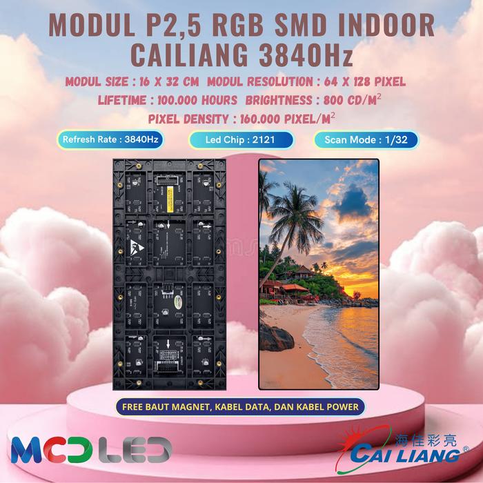 Gambar MODUL PANEL MODULE P2,5 P2.5 P4 P5 RGB FULL COLOR INDOOR - p2,5 3840 caili dari MCD LED undefined Tokopedia