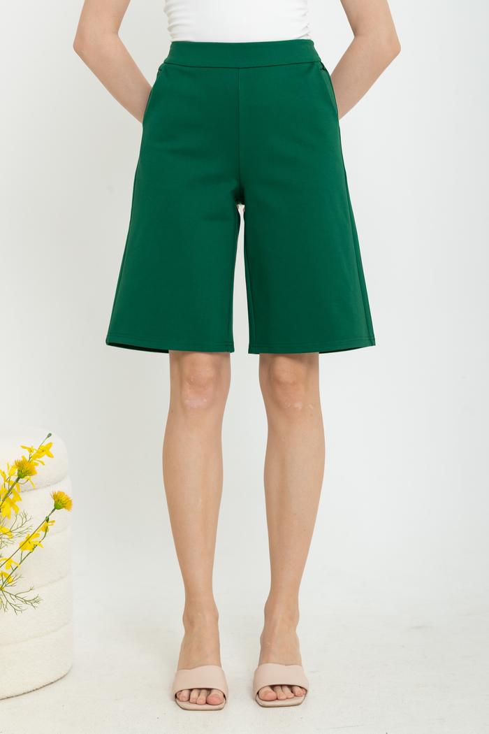 Gambar *Ready Stok* 2023 - Celana Kulot Kaos 7575 (CAP) - Hijau, 3L dari Sisters Fashion Group undefined Tokopedia