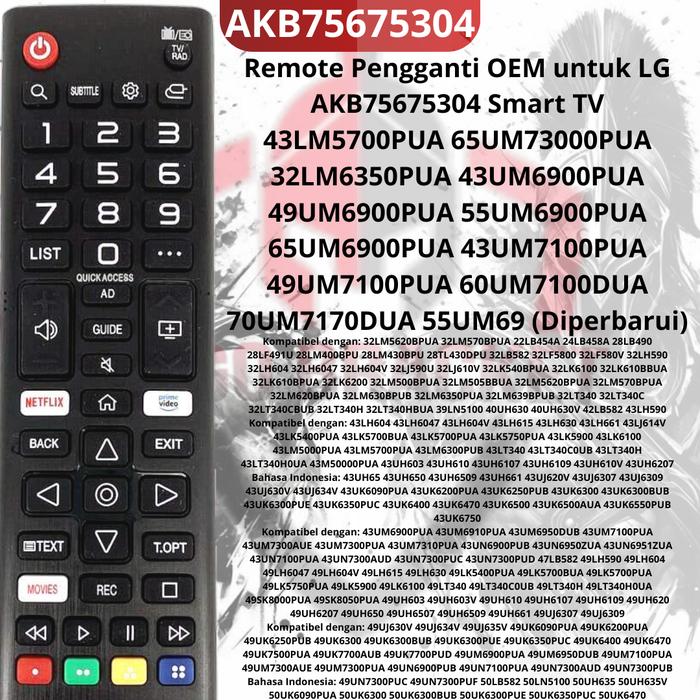Gambar LG Remote TV Original Baru 100% AKB Series Magic Remote untuk LG Smart TV LED LCD QLED OLED Model MR24 MR23 MR22 MR21 dengan NFC & Netflix Disney+ - AKB75675304 dari JAGOBracketTv undefined Tokopedia