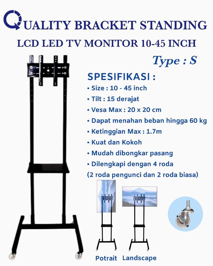 Gambar Standing Bracket 19-55 inch TV LCD & LED Universal Vesa 43 Murah - 14 - 40 inch dari Tunas Jaya Indotama undefined Tokopedia