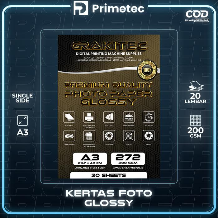 Gambar Kertas Foto Glossy A3+ / A3 Plus Glossy Photo Paper Single Side - A3 200 GSM dari PRIMETEC INDONESIA undefined Tokopedia