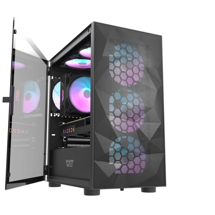 Gambar darkFlash DLM21 (Mesh) M-ATX Casing PC - Hitam dari Redcomp undefined Tokopedia