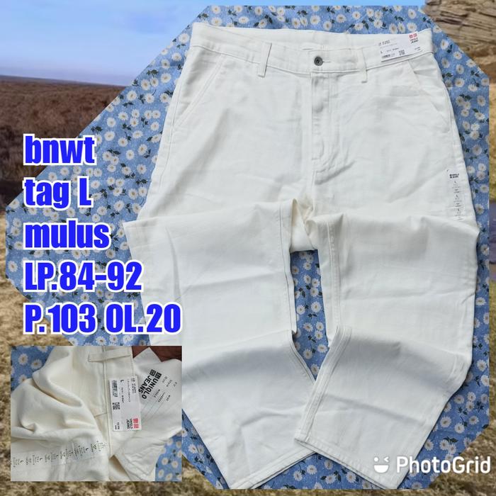 Gambar celana jeans skena uniqlo putih bnwt dari saifulsecondpantes undefined Tokopedia