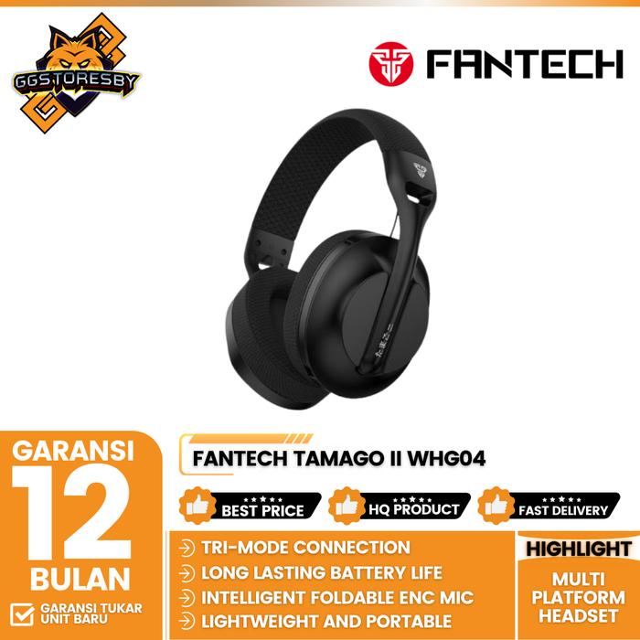 Gambar FANTECH TAMAGO II WHG04 WIRELESS 2.4GHZ BLUETOOTH MULTI PLATFORM HEADSET HEADPHONE - BLACK dari GGSTORESBY undefined Tokopedia