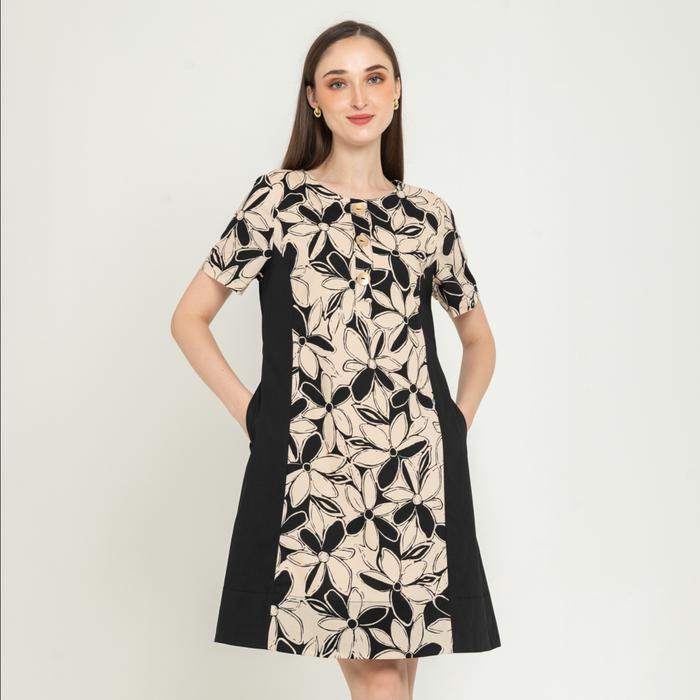 Gambar *Ready Stok* N2 - Dress Katun 28545 - Krem, L dari Sisters Fashion Group Kota Administrasi Jakarta Utara Tokopedia