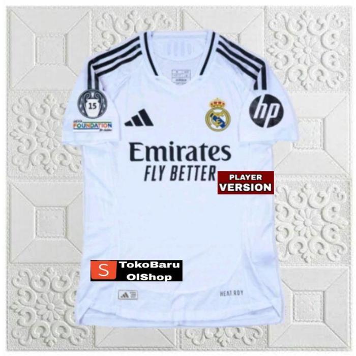 Gambar Jersey Real Madrid Player Issue 2024/2025 Termurah Best Quality - JERSEY HOME UCL, S dari WAGFYA 542 undefined Tokopedia