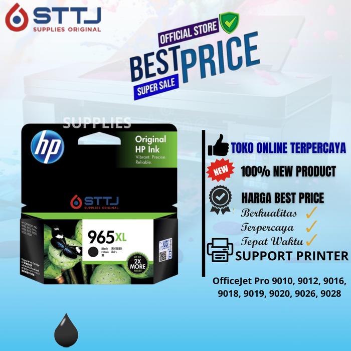 Gambar Tinta HP 965XL Black Original Ink Cartridge 3JA84AA Printer HP 9010 9020 - Hitam dari Supplies Tinta Toner Jakartaa undefined Tokopedia