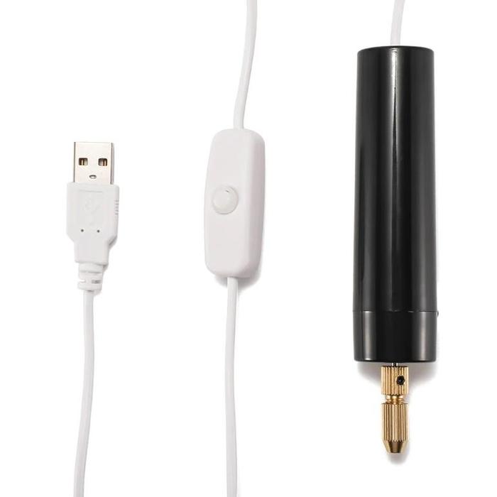 Gambar kaus Bor Elektrik Mini Portable Micro USB dengan 3Pc Bits dan Kabel USB DC 5V Hand Drill USB/Alat Ukir Grafir/Gerinda Listrik Mini/Pen Ukir - Mini Drill dari Kausstore undefined Tokopedia