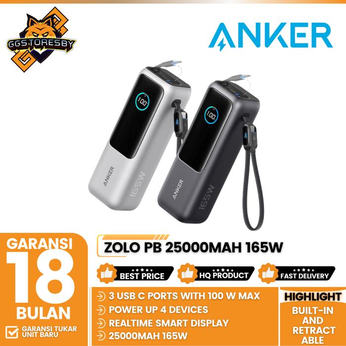 Anker Power Bank 25000mAh 165W Anker Power Bank (25000mAh, Built