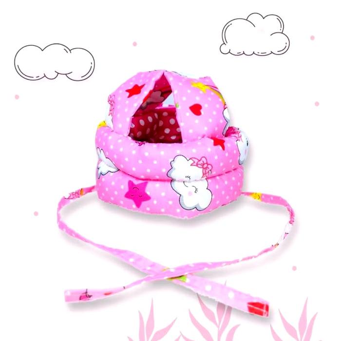 Gambar Bantal Helm Tanduk Balita - Pelindung Kepala Bayi - Helm Balita Boy Girl - AWAN PINK dari Aurel Babyshop undefined Tokopedia