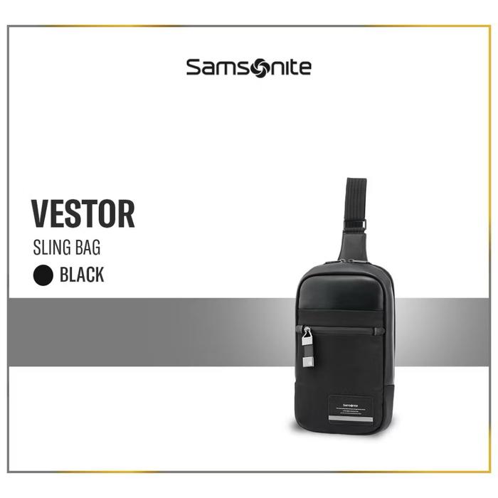 Jual Samsonite Original 100% Vestor Sling Pack Bag Black Hitam