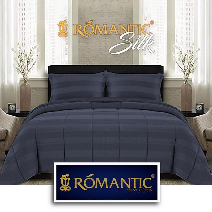 Gambar Bedcover Sprei Set Microtencel Silk By Romantic Motif Salur Tensel Tencel Micro Lyocell Sutra Co - Abu Tua, 120x200x40 dari ipoycp undefined Tokopedia